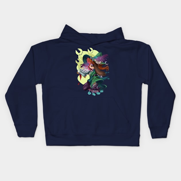 Bunny Witch Kids Hoodie by VegaNya